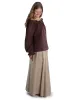 Mittelalter Bluse Gotelinde in Braun Seitenansicht 3