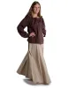 Mittelalter Bluse Gotelinde in Braun Seitenansicht 4