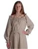 Mittelalter Bluse Gotelinde in Hanffarben Frontansicht 6