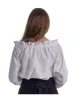Mittelalter Bluse Gotelinde in Weiß Rückansicht