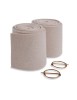 Mittelalter Wadenwickel Balder Set mit Fibeln in Beige Frontansicht 2