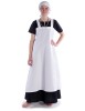 Mittelalter Unterkleid Saelde in Weiß Frontansicht