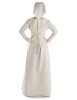 Mittelalter Kleid Hildegunde in Beige Rückansicht