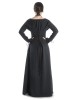 Mittelalter Kleid Hildegunde in Schwarz Rückansicht