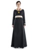Mittelalter Kleid Hildegunde in Schwarz Frontansicht 2