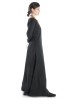 Mittelalter Kleid Hildegunde in Schwarz Seitenansicht