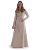 Mittelalter Kleid Hildegunde in Hanffarben Frontansicht 4