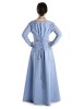 Mittelalter Kleid Hildegunde in Hellblau Rückansicht