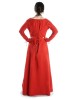 Mittelalter Kleid Hildegunde in Rot Rückansicht