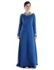 Mittelalter Kleid Hildegunde in Königsblau Frontansicht