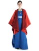 Mittelalter Kleid Hildegunde in Königsblau Frontansicht 4