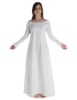 Mittelalter Kleid Hildegunde in Weiß Frontansicht