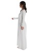 Mittelalter Kleid Hildegunde in Weiß Seitenansicht