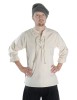Mittelalter Schnühemd Edward in Beige Frontansicht