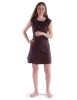 Mittelalter Kleid Pernilla in MISSING: brown-royalblue Frontansicht 2
