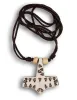 Wikinger Halskette Thorshammer Mjölnir Assartorp aus Knochen in Beige Frontansicht