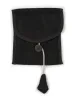 Wikinger Nadelbinden Stricknadel Set mit Tasche Ragnhild aus Horn in Schwarz Frontansicht 5