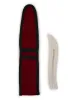 Wikinger Haarnadel Sira mit Tasche aus Knochen in Rot Frontansicht
